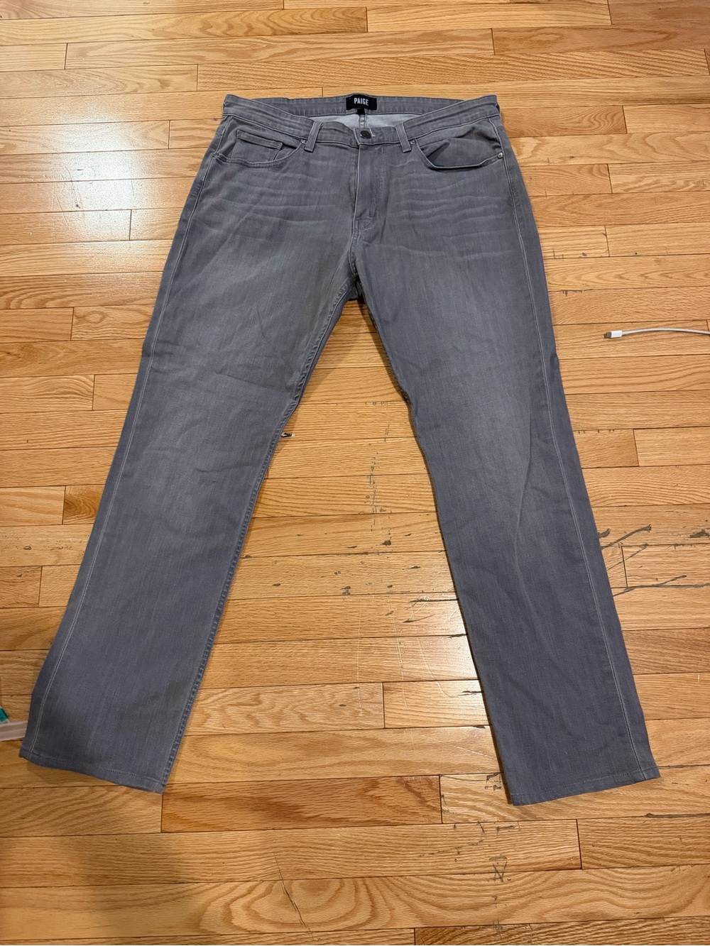 DESIGNER: PAIGE Men's Gray Straight Jeans